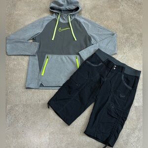 Womens KUHL/NIKE Adjustable Shorts & Hoodie Sweatshirt, sz 6